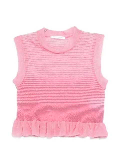 ruffles sleeveless tank top by CECILIE BAHNSEN