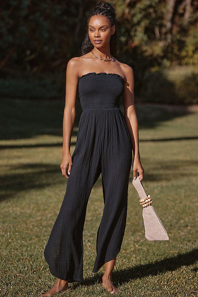 Celandine Strapless Gauze Jumpsuit by CELANDINE
