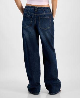 Juniors' High Rise Baggy Wide-Leg Curvy Jeans by CELEBRITY PINK Juniors' High Rise Baggy Wide-Leg Curvy Jeans by CELEBRITY PINK