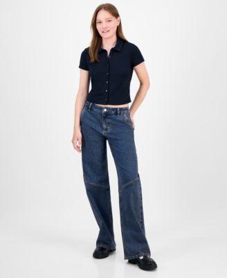Juniors' Slouchy Skater Wide-Leg Jeans by CELEBRITY PINK