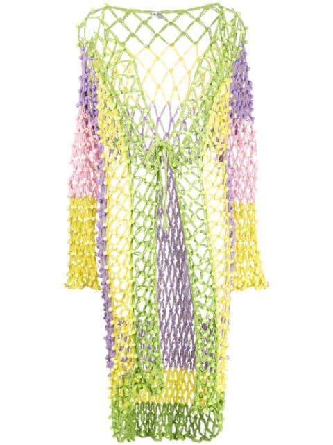 Rubino open-knit kaftan by CELIA B