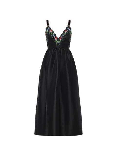 Selena floral-trim dress by CELIA B