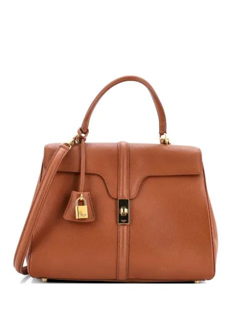 16 Top Handle Bag Grained Calfskin Medium shoulder bag by CELINE 