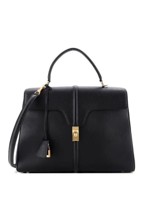 16 Top Handle Bag Grained Calfskin Medium shoulder bag by CELINE 