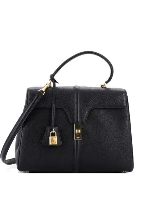 16 Top Handle Bag Grained Calfskin Medium shoulder bag by CELINE 