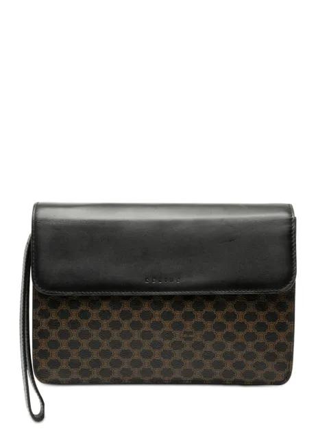 2000 Macadam Coated Canvas and Leather clutch bag by CELINE 