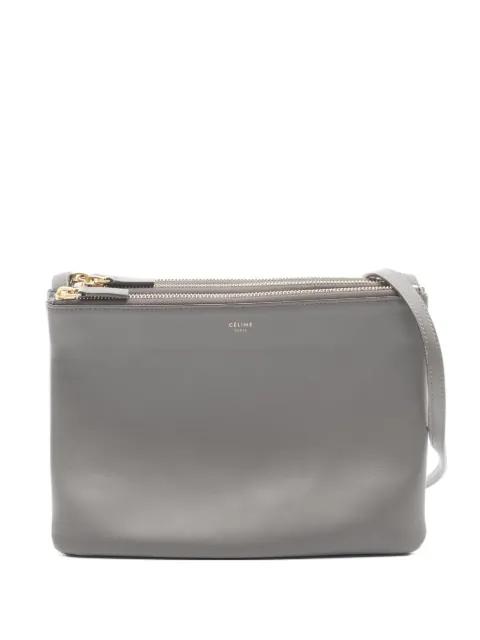 2000s large Trio leather cross body bag by CELINE 