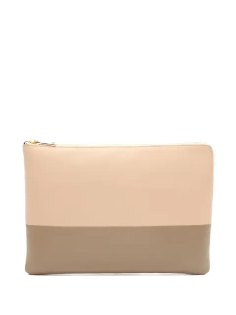 2000s two-tone zip clutch bag by CELINE 2000s two-tone zip clutch bag by CELINE