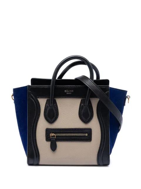 2003 Nano Tricolor Leather Luggage Tote satchel by CELINE 