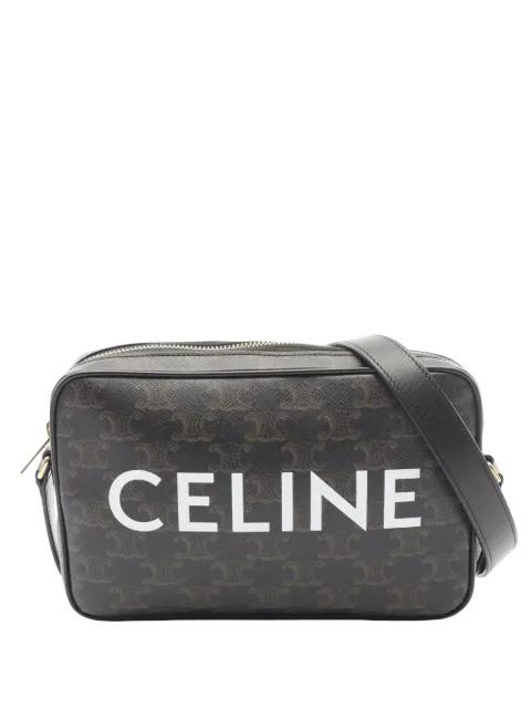 2010-2026 Medium Triomphe Coated Canvas Logo crossbody bag by CELINE 