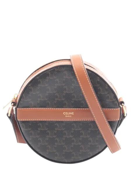 2010-2026 Triomphe Coated Canvas Round Purse on Strap crossbody bag by CELINE 