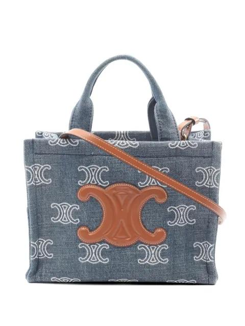 2010s small Cabas Thais denim tote bag by CELINE 
