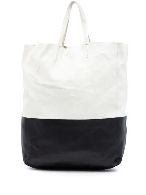2011 Bicolor Leather Vertical Cabas tote bag by CELINE 