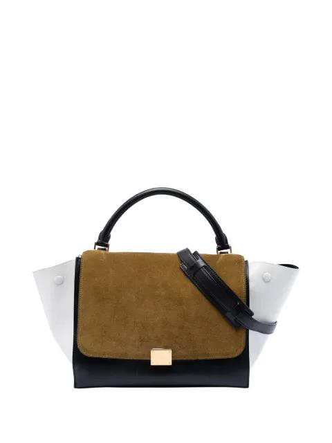 2011 Medium Tricolor Calfskin and Suede Trapeze satchel by CELINE 