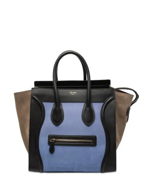 2012 Mini Tricolor Nubuck and Smooth Calfskin Luggage tote bag by CELINE 