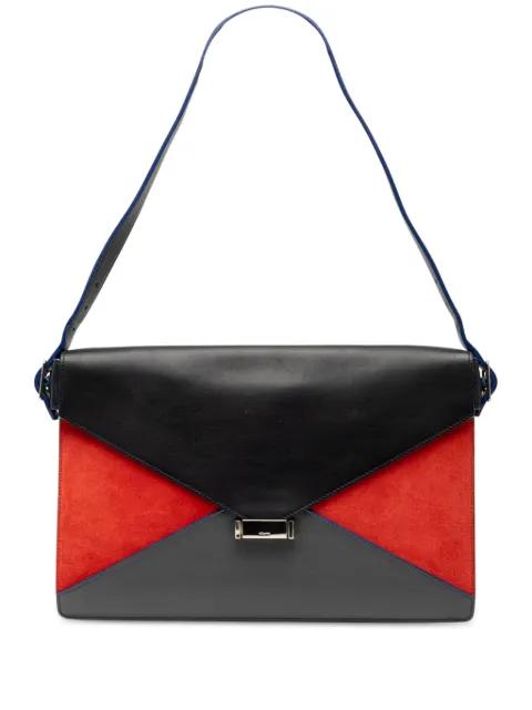 2012 Tricolor Calfskin and Suede Diamond shoulder bag by CELINE 
