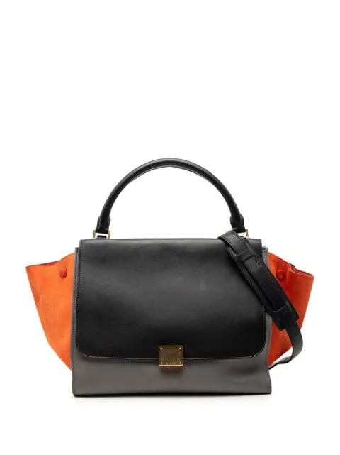 2013 Medium Tricolor Calfskin and Suede Trapeze satchel by CELINE 