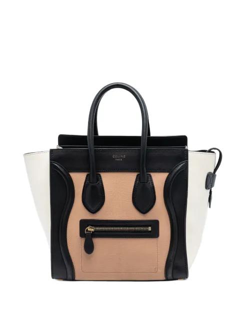 2013 Micro Tricolor Leather Luggage Tote handbag by CELINE 