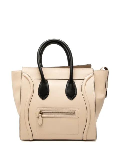 2013 Mini Bicolor Leather Luggage tote bag by CELINE 