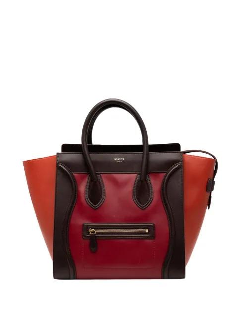 2013 Mini Tricolor Leather Luggage Tote handbag by CELINE 