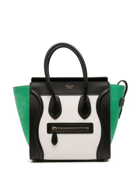 2014-2015 Micro Tricolor Nubuck and Calfskin Luggage tote bag by CELINE 2014-2015 Micro Tricolor Nubuck and Calfskin Luggage tote bag by CELINE