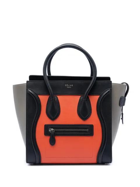 2014 Micro Tricolor Leather Luggage Tote handbag by CELINE 