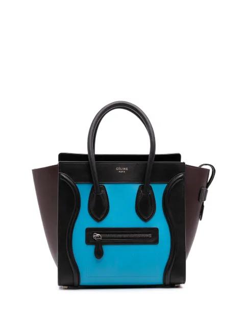 2014 Micro Tricolor Leather Luggage tote bag by CELINE 