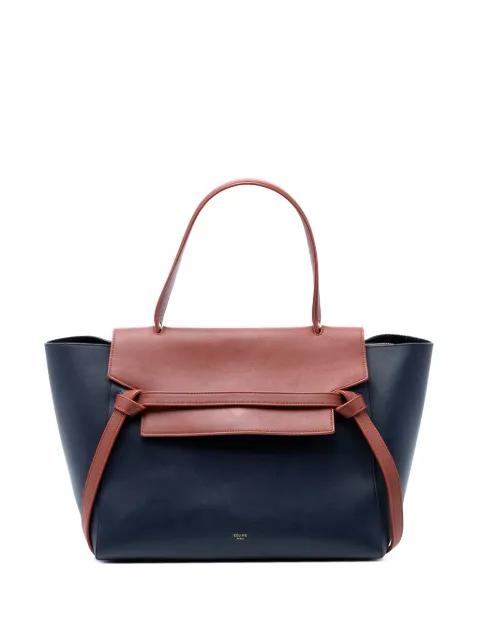 2014 Mini Bicolor Smooth Calfskin Belt Bag satchel by CELINE 