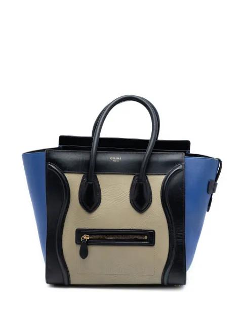 2014 Mini Tricolor Leather Luggage Tote handbag by CELINE 