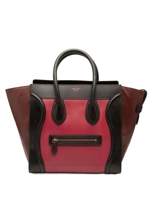 2014 Mini Tricolor Leather Luggage Tote handbag by CELINE 