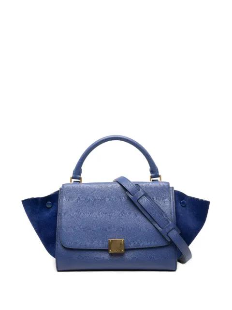 2014 Small Drummed Calfskin and Suede Trapeze satchel by CELINE 