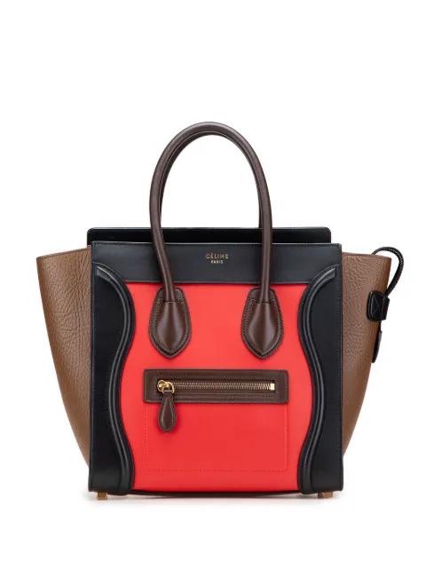 2015 Micro Tricolor Leather Luggage Tote handbag by CELINE 