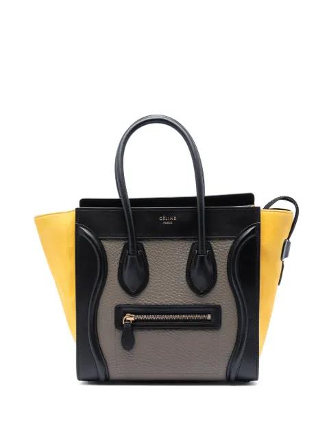 2015 Micro Tricolor Leather Luggage Tote handbag by CELINE 