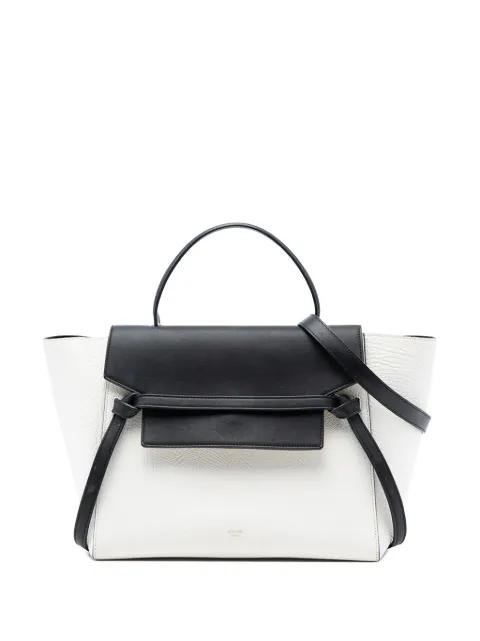 2015 Mini Bicolor Grained Calfskin Belt Bag satchel by CELINE 