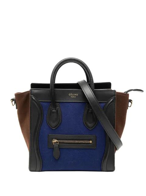 2015 Nano Tricolor Felt Luggage Tote satchel by CELINE 
