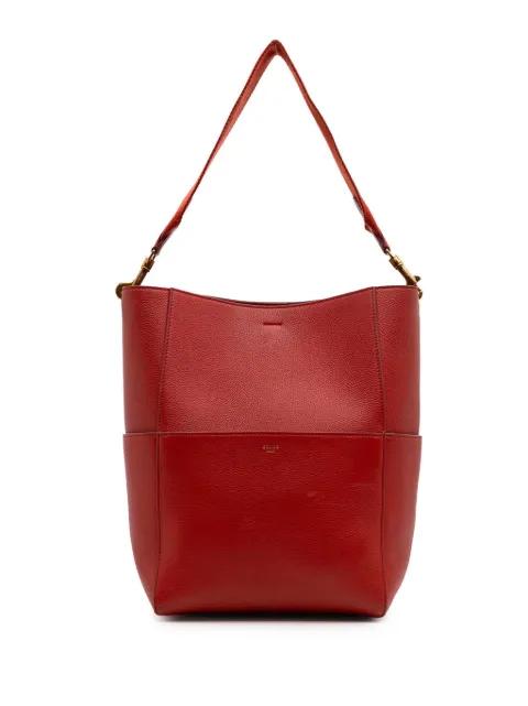 2018 Medium Leather Seau Sangle bucket bag by CELINE 