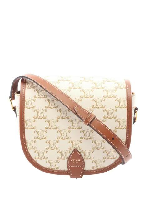 2020 Medium Triomphe Coated Canvas Folco crossbody bag by CELINE 