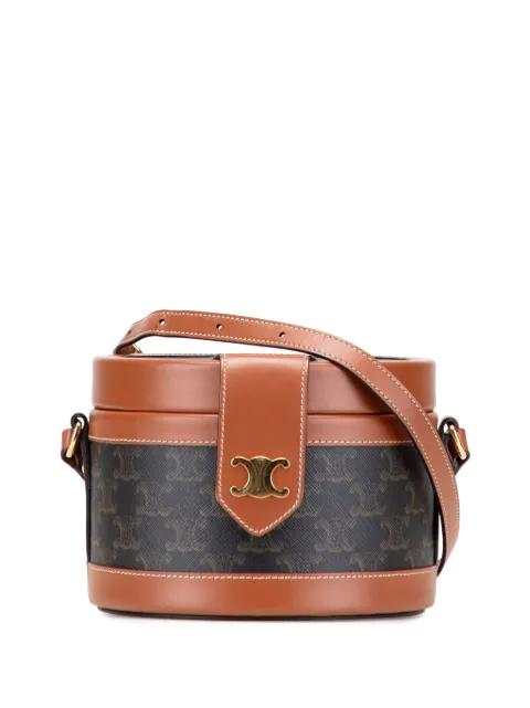 2020 Medium Triomphe Coated Canvas Tambour crossbody bag by CELINE 
