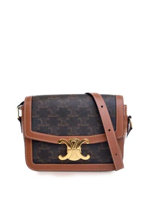 2020 Teen Triomphe Coated Canvas and Calfskin Triomphe crossbody bag by CELINE 