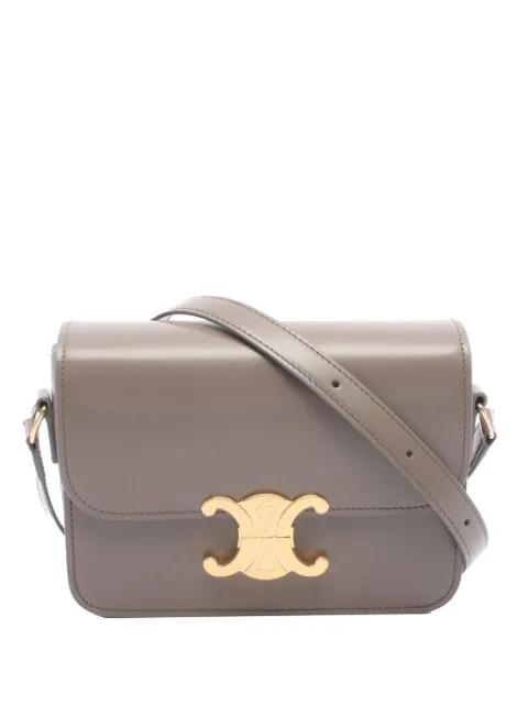 2021-2025 Teen Shiny Calfskin Triomphe crossbody bag by CELINE 