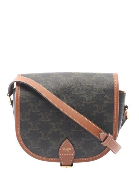 2021-2026 MEdium Triomphe Coated Canvas Folco crossbody bag by CELINE 