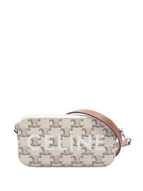 2021-2026 Triomphe Coated Canvas Logo Horizontal Pouch crossbody bag by CELINE 