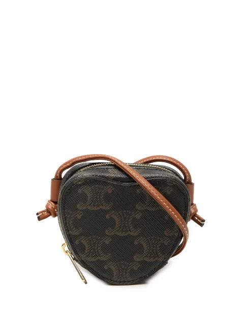 2021 Micro Triomphe Coated Canvas Heart crossbody bag by CELINE 