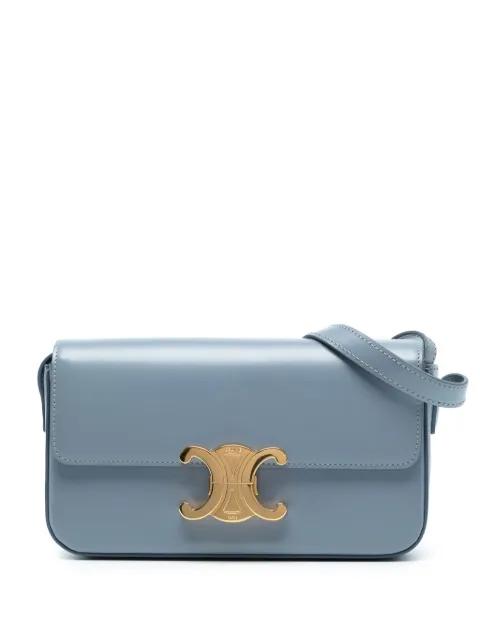 2021 Shiny Calfskin Triomphe Claude shoulder bag by CELINE 