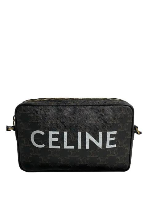 2022 Medium Triomphe Coated Canvas Logo crossbody bag by CELINE 