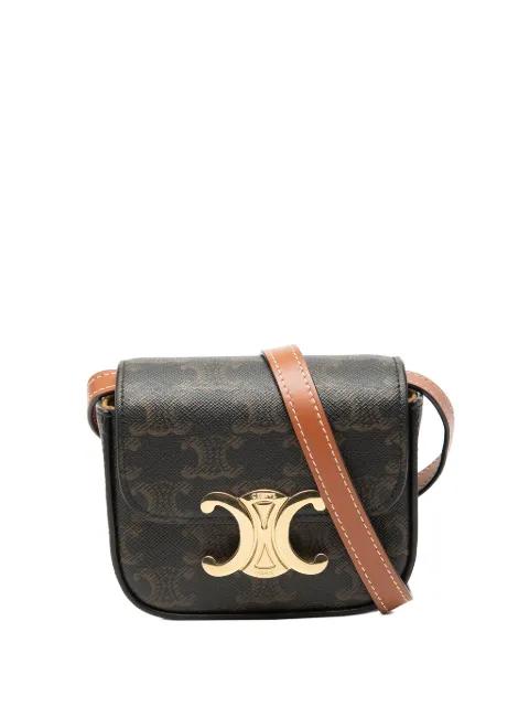 2022 Mini Triomphe Coated Canvas Claude crossbody bag by CELINE 