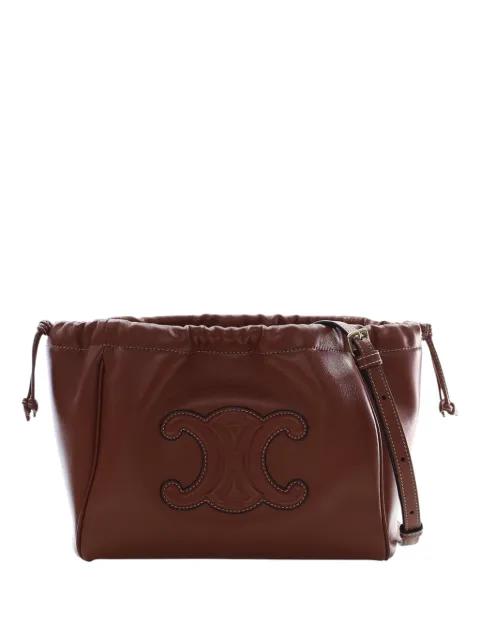 2022 Small Calfskin Cuir Triomphe Cabas Drawstring satchel by CELINE 