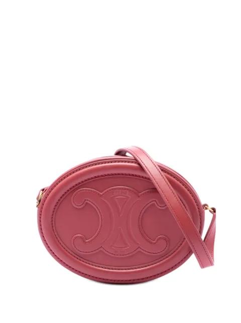 2022 Small Calfskin Cuir Triomphe Oval crossbody bag by CELINE 