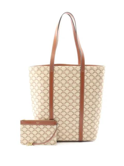2023 Triomphe Coated Canvas Museum Tall Shopper tote bag by CELINE 