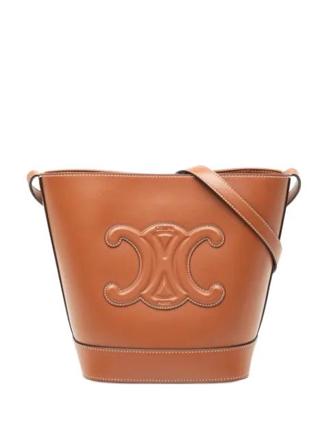 2024 Small Calfskin Cuir Triomphe bucket bag by CELINE 